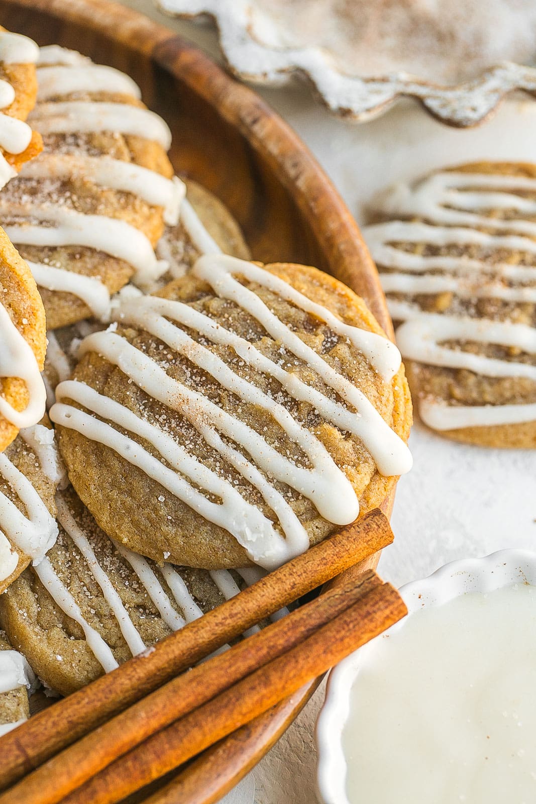 Cinnamon Roll Cookies with Cream Cheese Frosting.