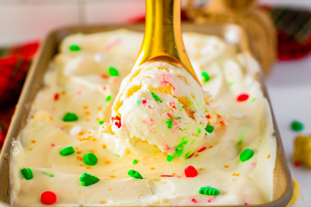 Christmas Sugar Cookie Dough Ice Cream