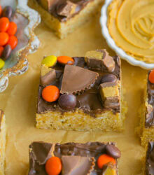 Peanut Butter Cup Rice Krispie Treats -23