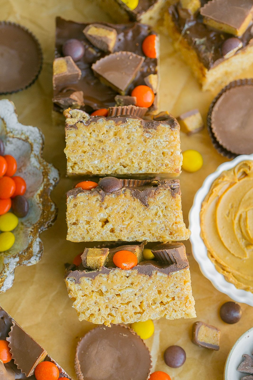 Chocolate Peanut Butter Rice Krispie Treats.