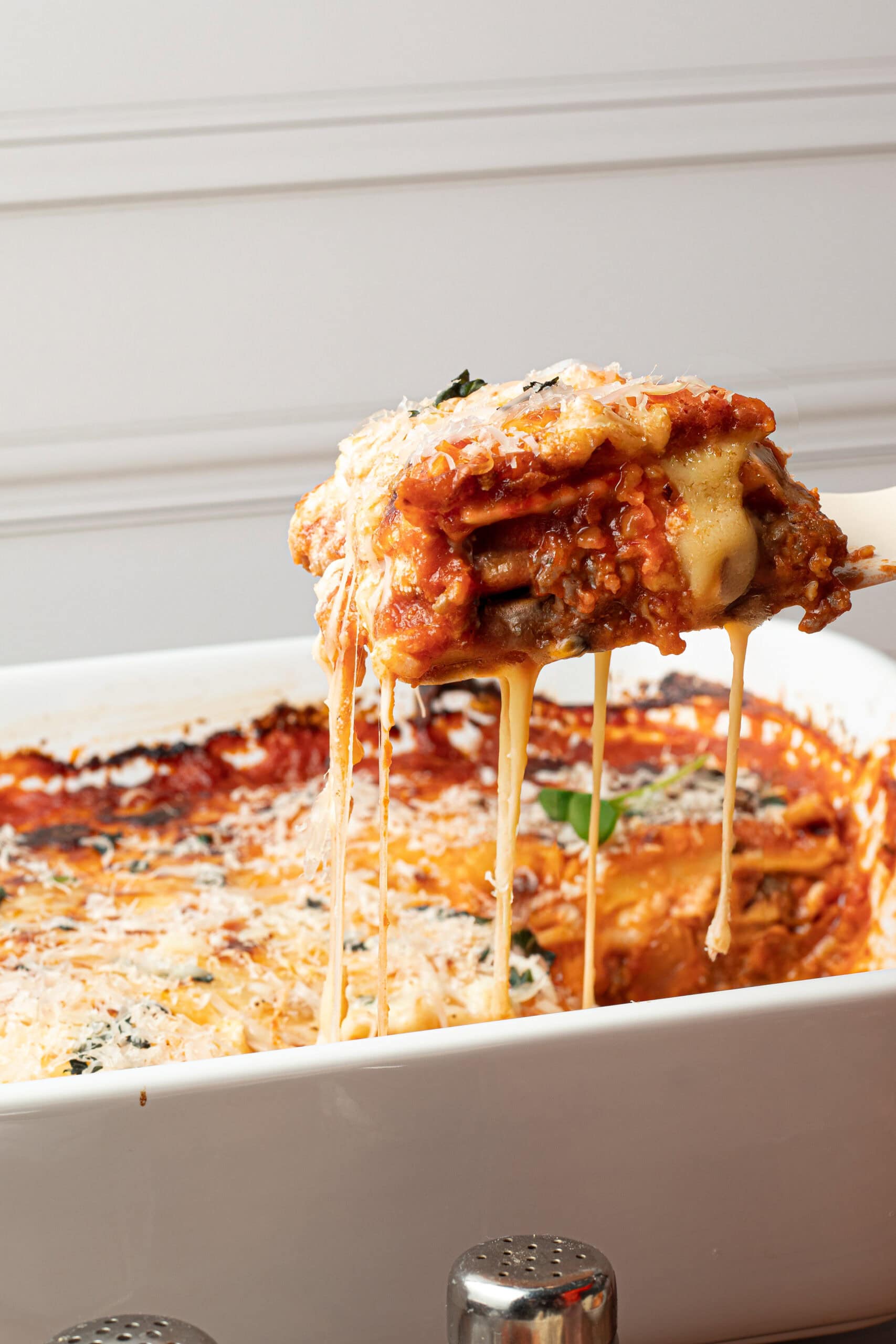 Cheesy Lazy Lasagna with ravioli.