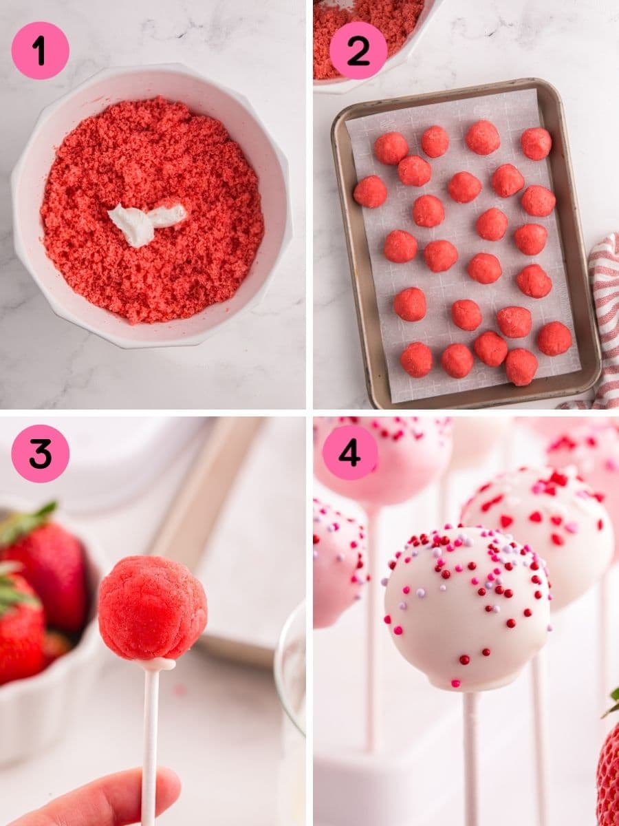 How to make Strawberry Cake Pops recipe.