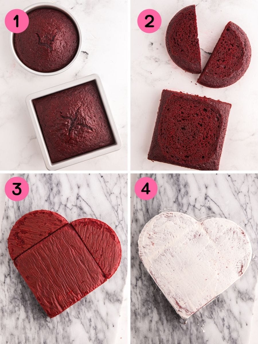 How to make a heart shaped cake.