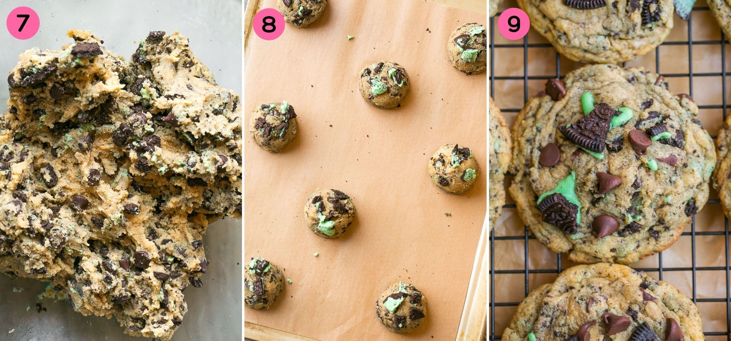 Mint Oreo Cookie recipe, process photos.