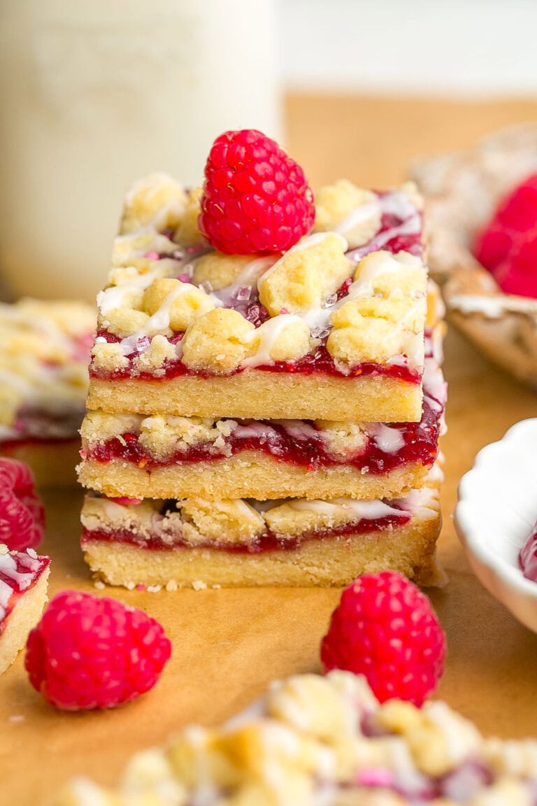 Raspberry Shortbread Cookie Bars