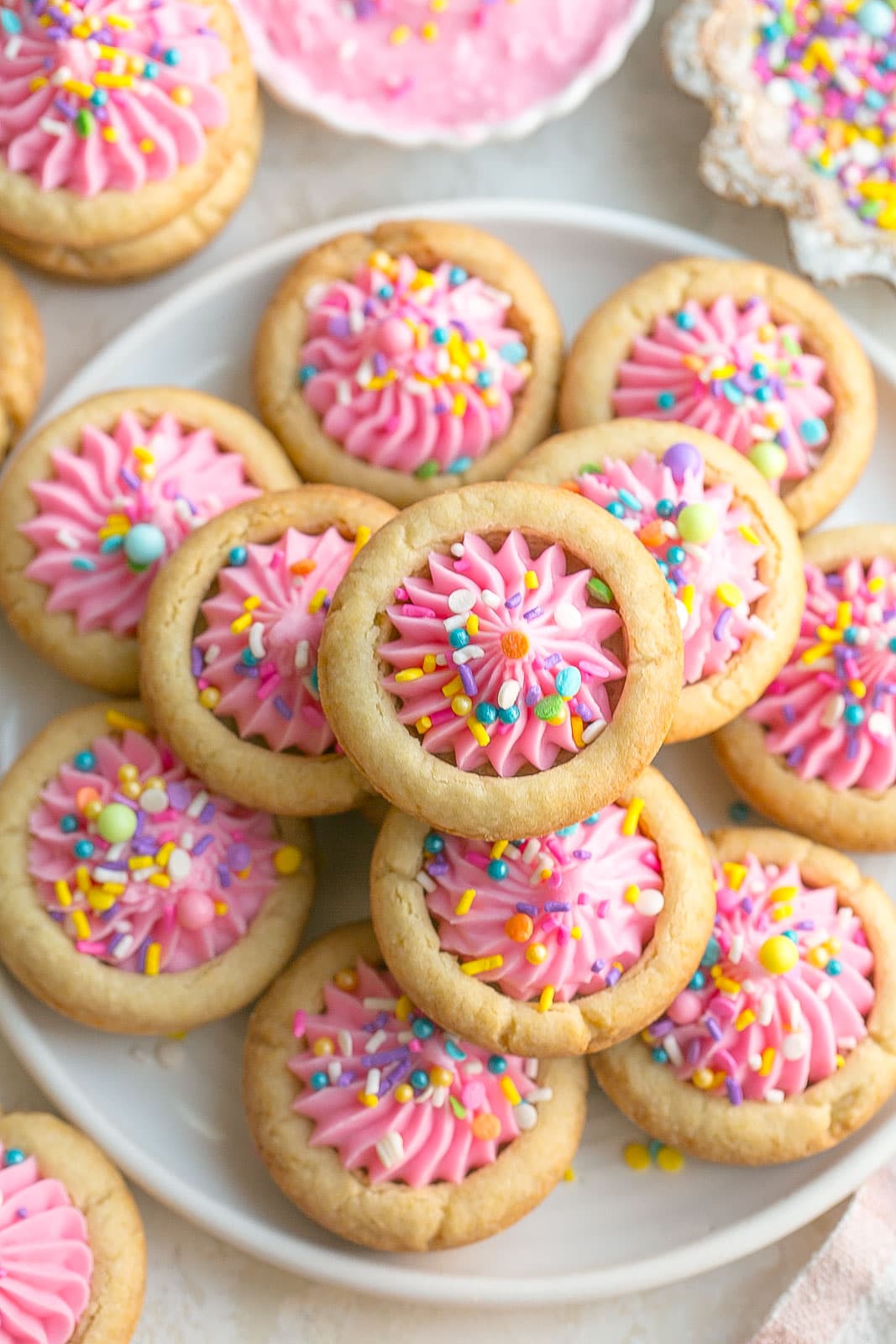 Plate of Sugar Cookie Cups.