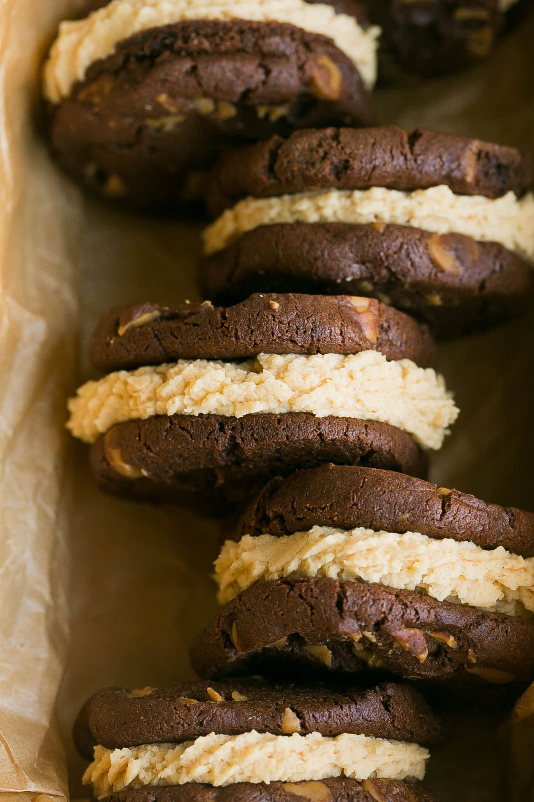 Chocolate Peanut Butter Sandwich Cookies
