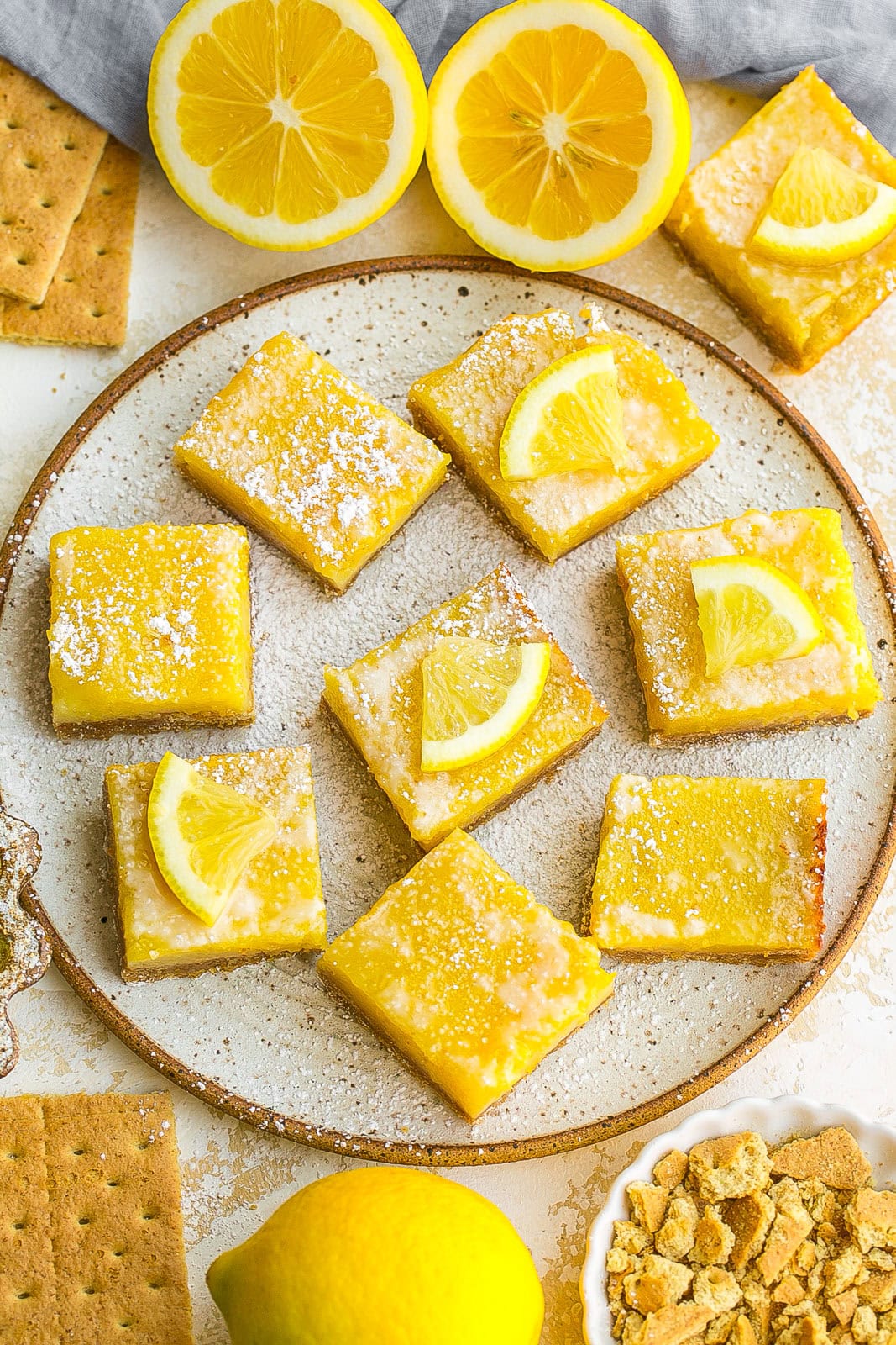 A plate of Lemon Bars.