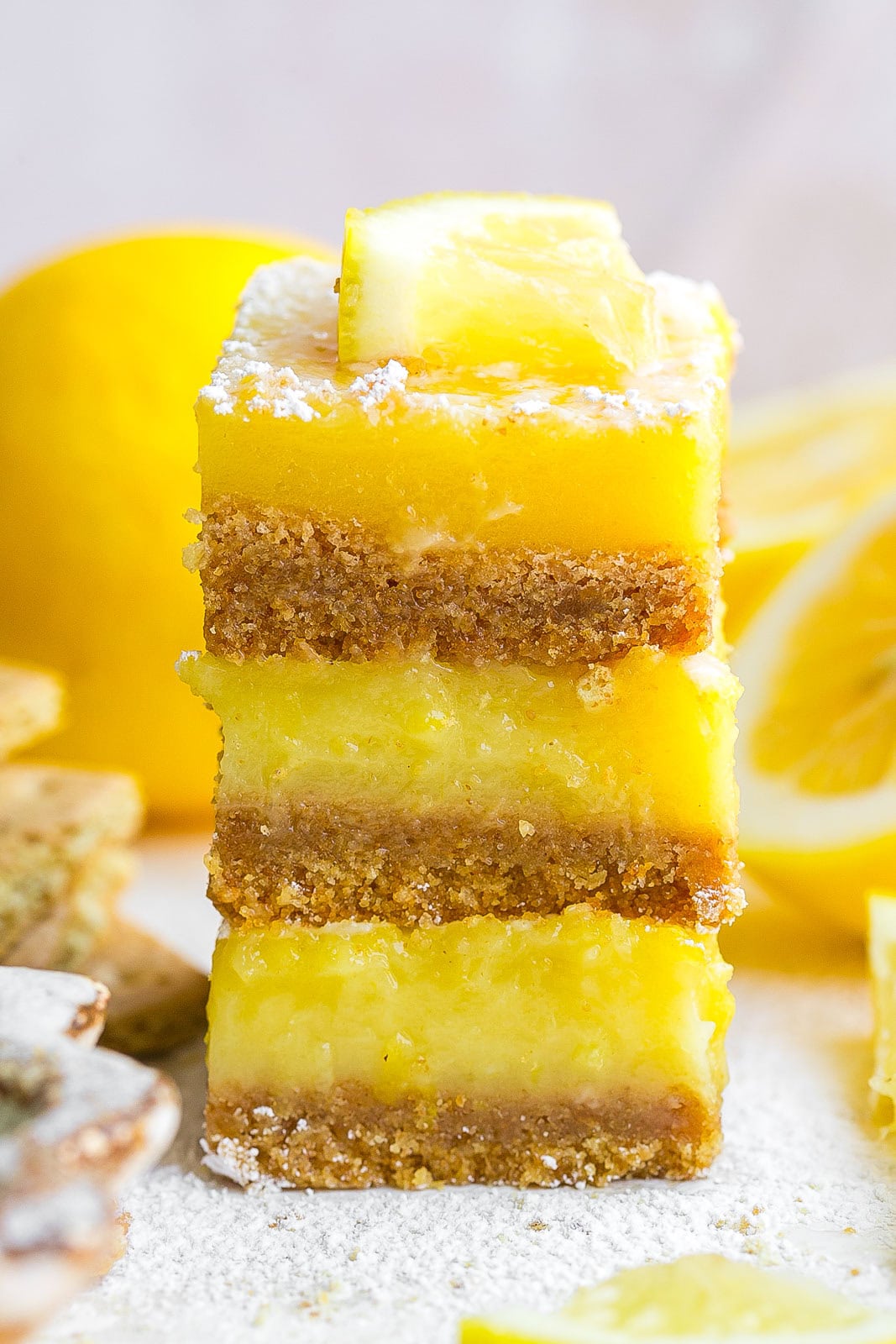 Stack of Lemon Bars.