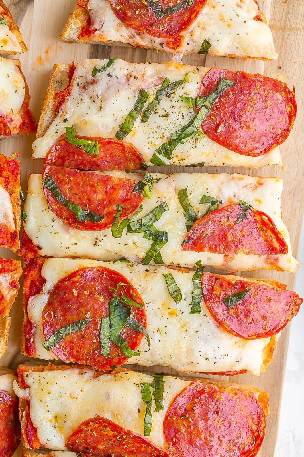 Sourdough Bread Pizza with pepperoni.