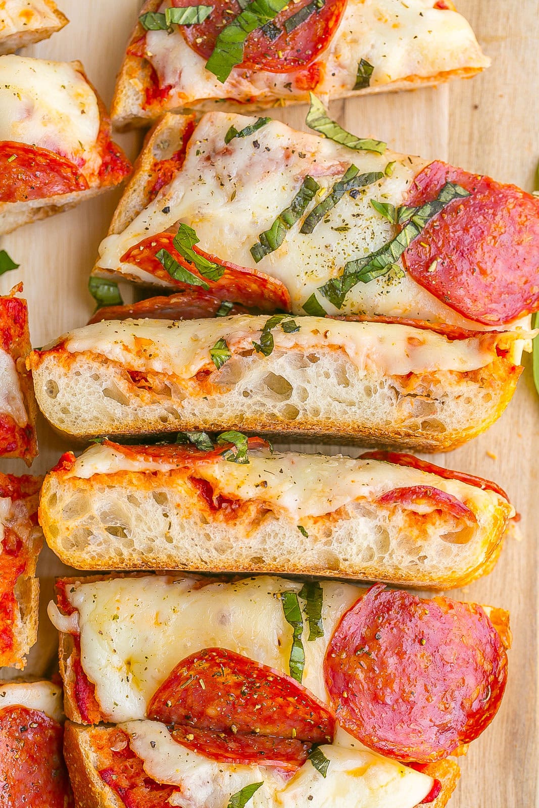 Side view ofSourdough Pizza Bread.