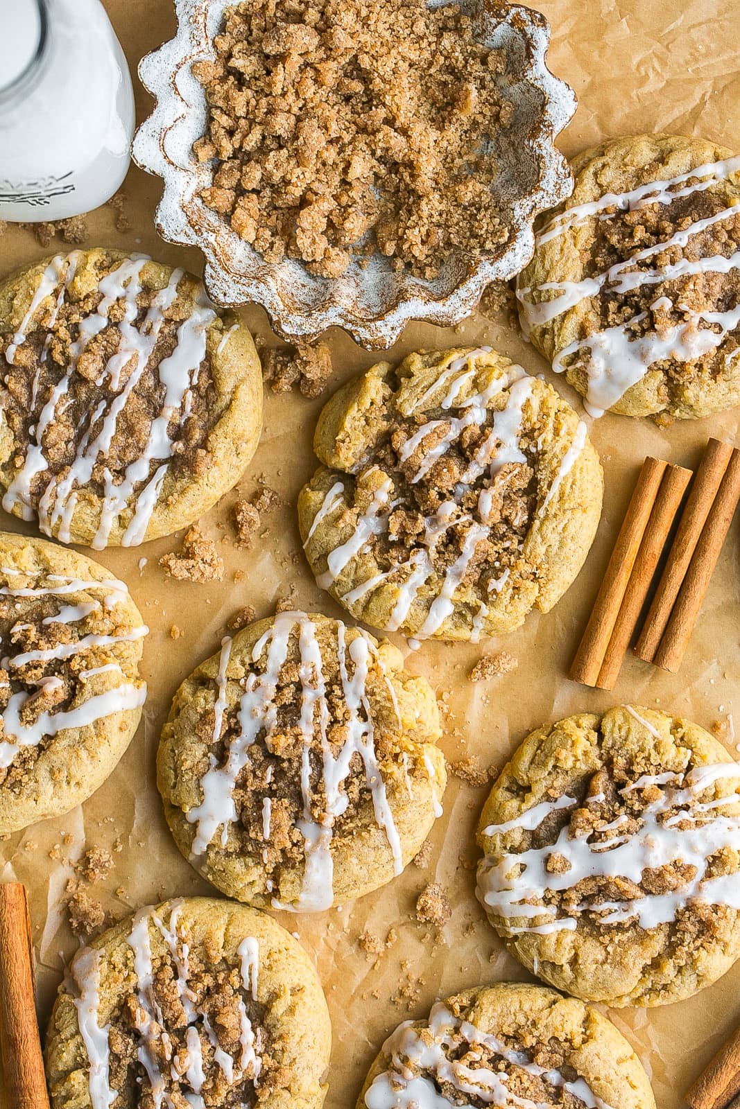 A batch of Bakery-style Coffee Cake Cookies.