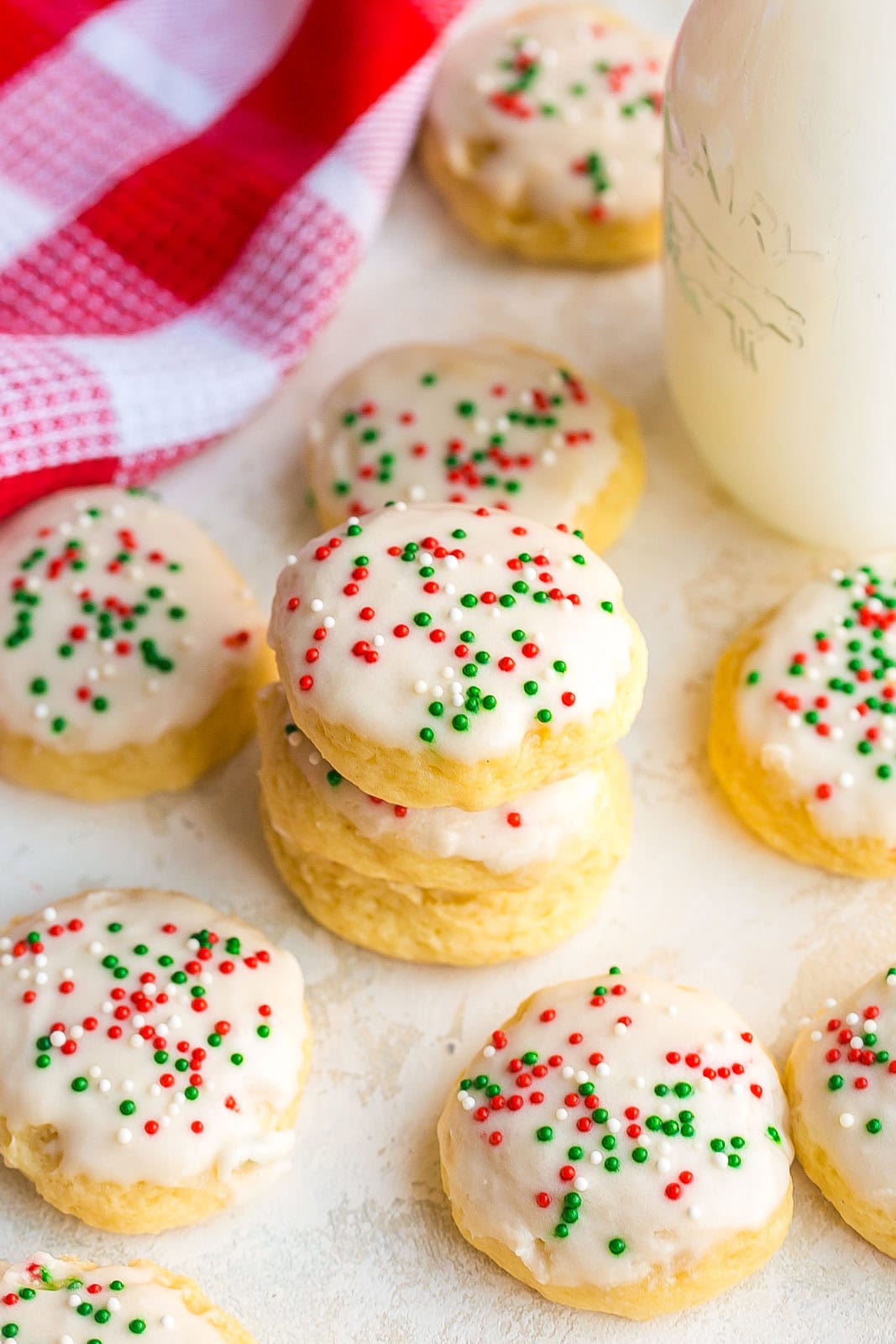 Stack of Sour Cream cookies.