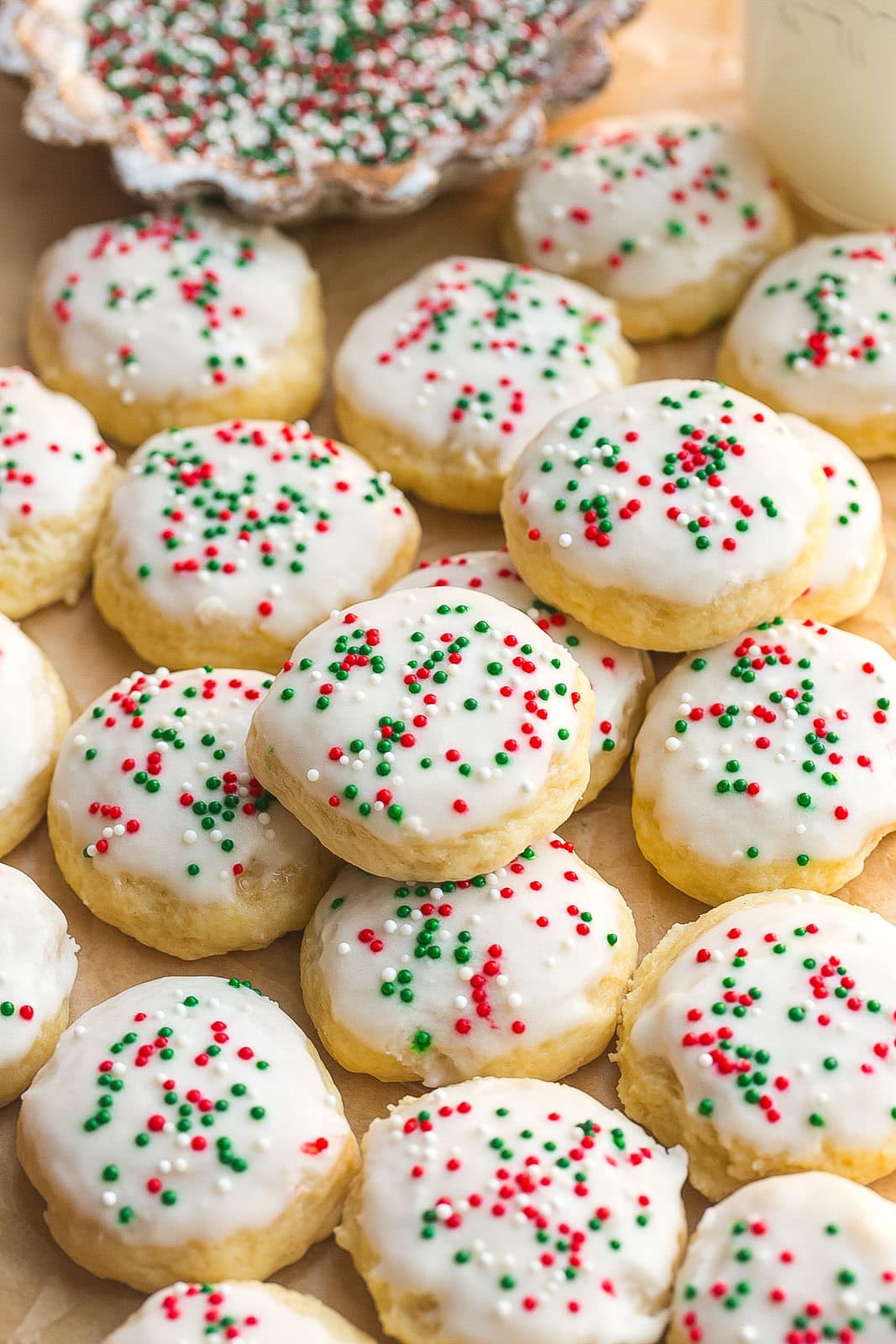 Icing on Sugar Sour Cream Cookies.