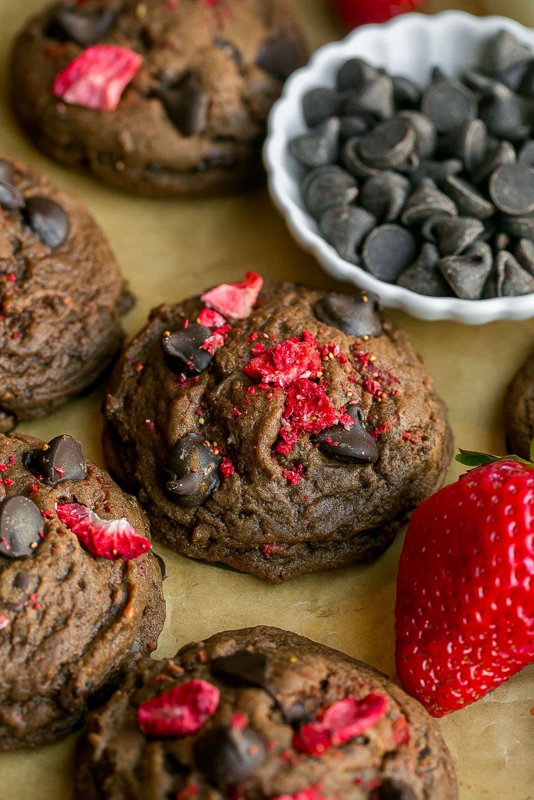 Chocolate Covered Strawberry Cookies.