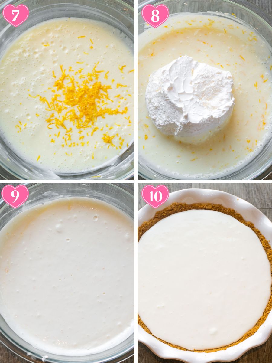 How to make Lemonade Pie, steps.