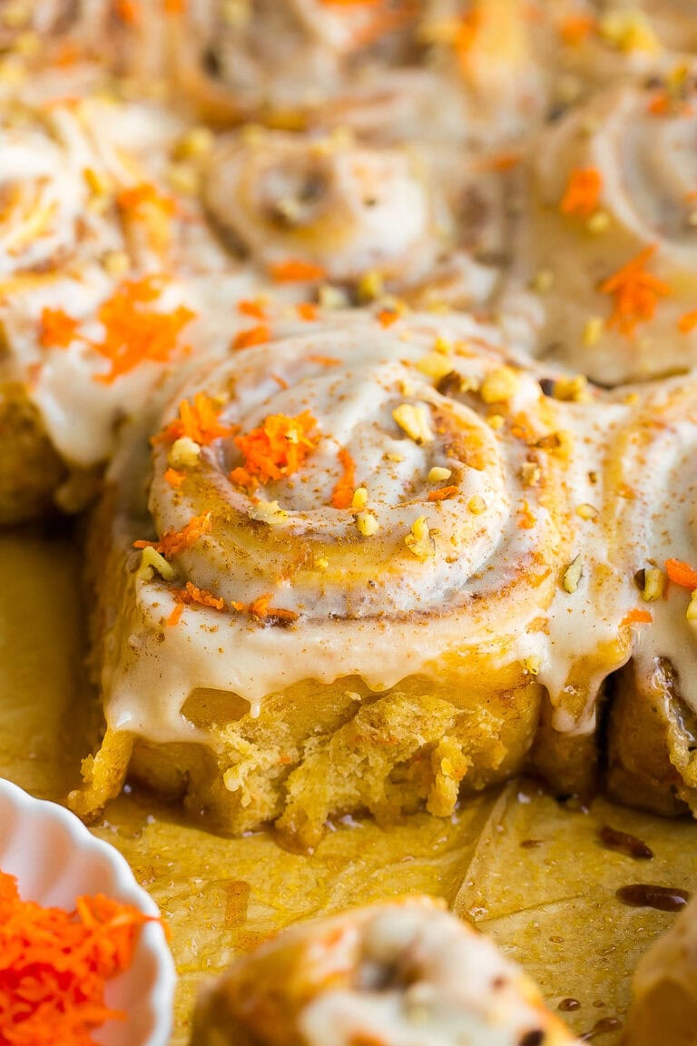 Carrot Cake Cinnamon Rolls