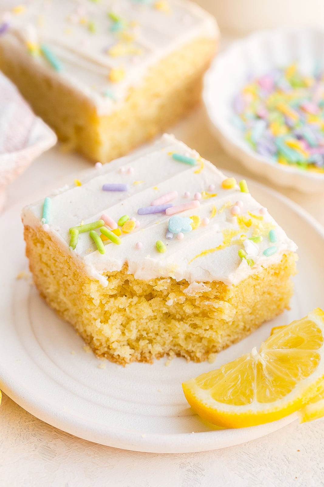 Lemon sugar cookies in bar form.