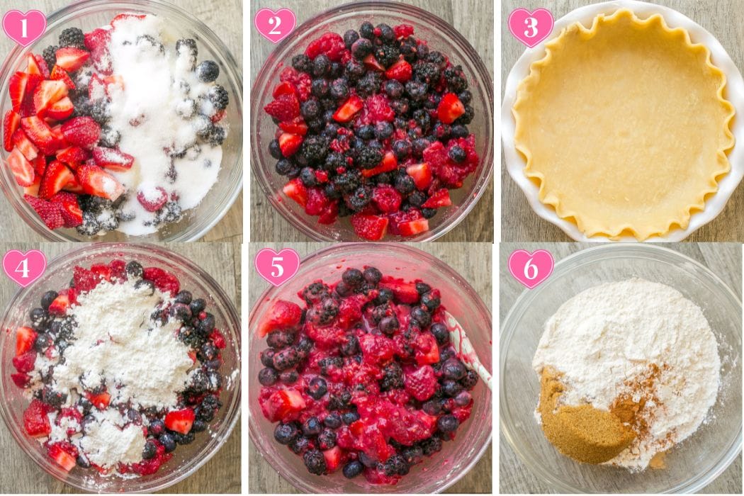 How to make a homemade Mixed Berry Pie from scratch.