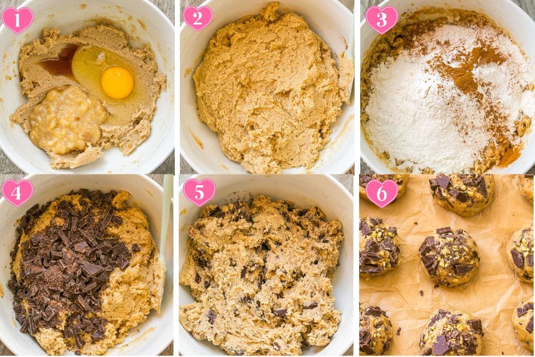How to make Banana Bread Chocolate Chip Cookies.