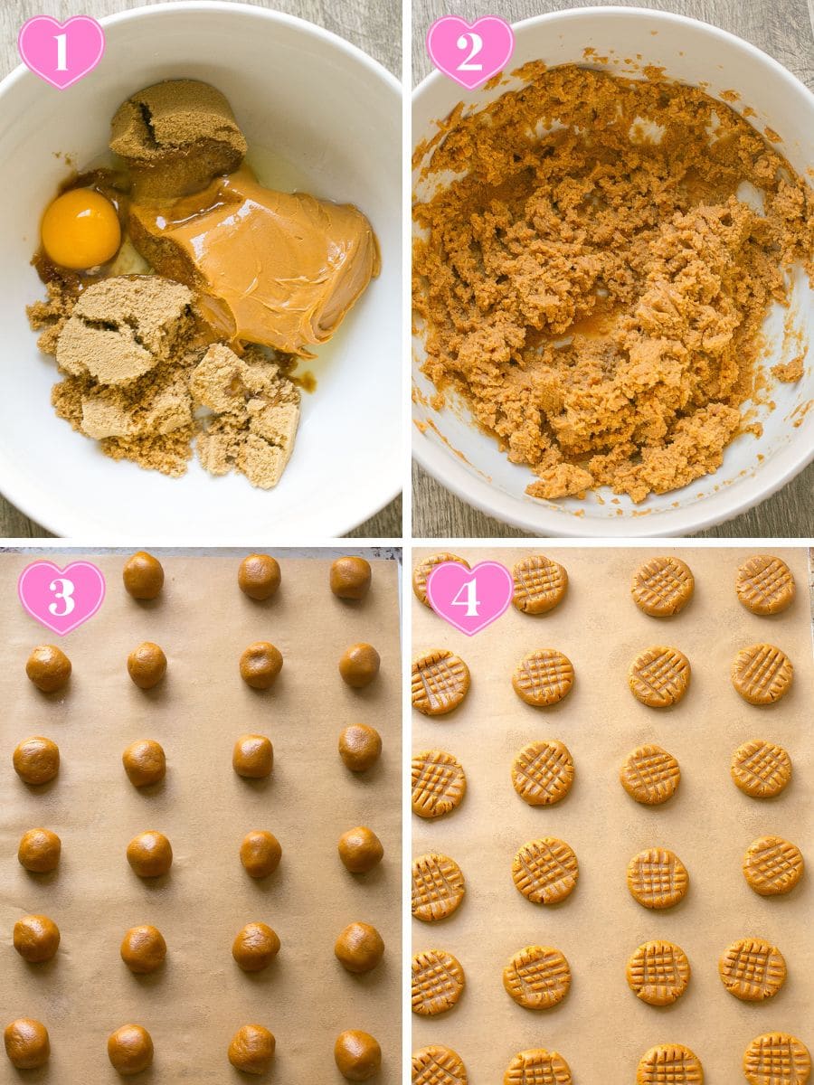 How to make flourless peanut butter cookies.