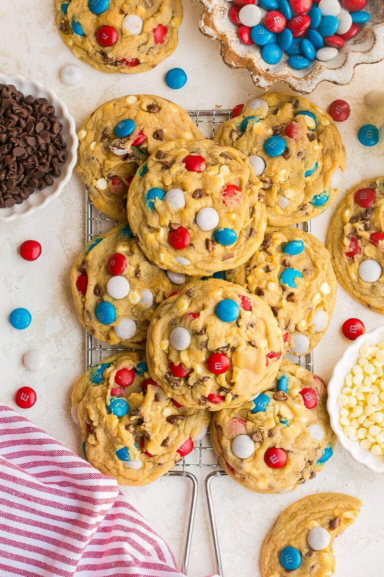 4th of July Chocolate Chip M&M Cookies