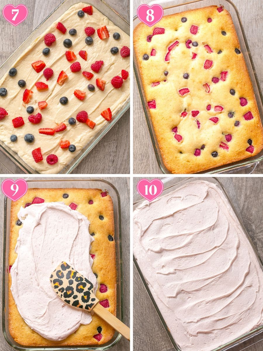 How to make and assemble Berry Yogurt Cake.